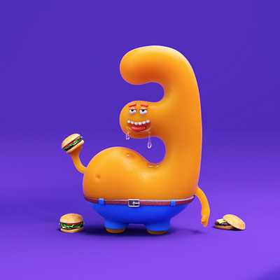 fat 3 3d c4d character cinema4d octane