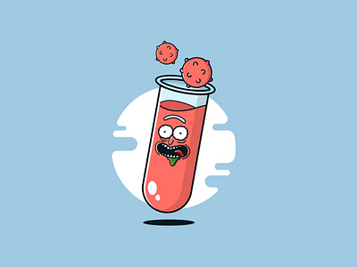 Rick Covid19 adobe illustrator covid19 flat illustration graphic desgin rick and morty vector illustration