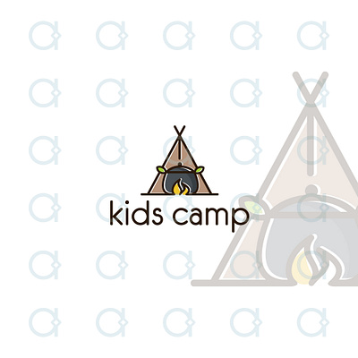 Camp Logo activity adventure brand design brand identity camp camping design designer graphic holiday logo outdoor school tour and travel trip vacation vector