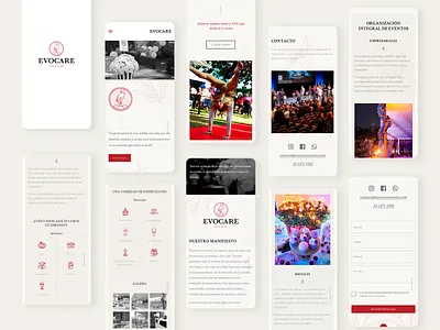 Evocare - Mobile Design design mobile design onepage ui ux web web design webdesign website