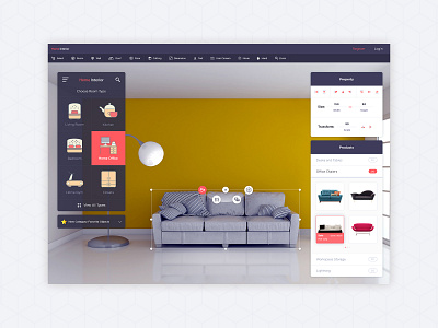 Online interior design : Dashboard architecture architecture design architecture visualization architecture website branding clean creative dashboard dashboard app dashboard design dashboard ui design flat interior ui ux website