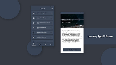 Learning app-UI Screen dailyui learning learning app learning platform sastra ui