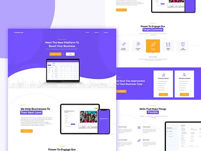 Landing Page Design colors design dribbble flat landing page design ui ux