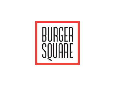 Burger Square branding design lettering logo type typogaphy