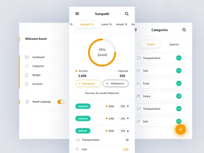 Financial App budget app budgeting budgets clean ui finance app ios minimalism minimalist money app money management money saving white design