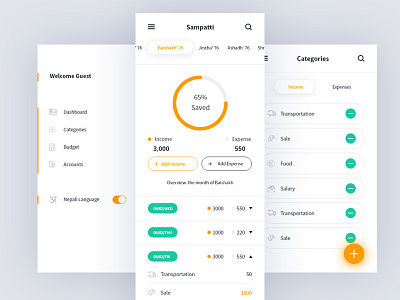 Financial App budget app budgeting budgets clean ui finance app ios minimalism minimalist money app money management money saving white design