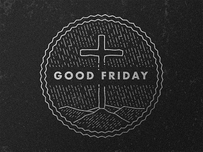 Good Friday badge good friday illustration monoline