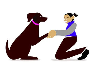 Besties affinity designer dogs illustration portrait vector