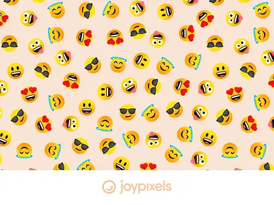 JoyPixels Emoji Pattern - Fun Smileys emoji emojis fun grin grinning face halo happy icon illustration multi pattern pattern art pattern design smile smiley smiley face smileys sunglasses zany
