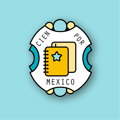 Diseño pin para Cien por Mexico abode design illustration pin pins vector