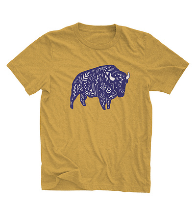 Floral Bison T-shirt art design graphic design illustration nature t shirt t shirt design tshirt tshirt design tshirtdesign