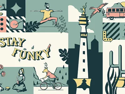 Stay Funky Mural art design funky and fresh illustration mural