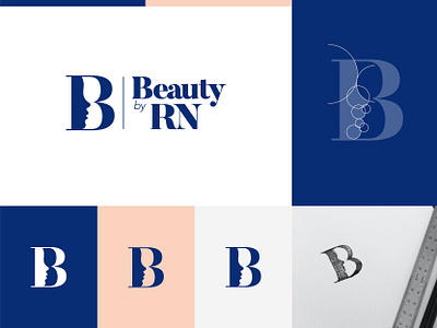 Beauty by RN - Design b logo brand brand identity branding identity logo logo design logodesign logodesigner logomark mark medical aesthetics skin rejunation symbol