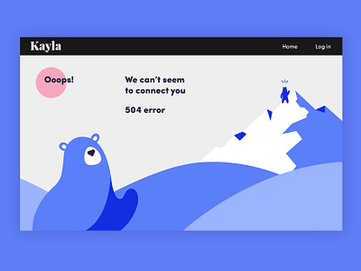 Kayla 504 page branding and identity design illustration ui ux