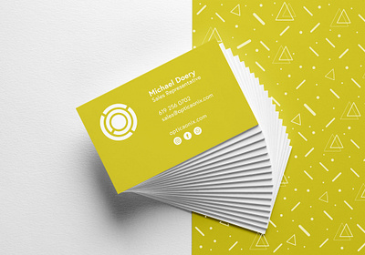 Business card design - Optica Onix bizcard brand design brand identity branding branding and identity business card design graphic design illustraion logo design yellow yellow logo