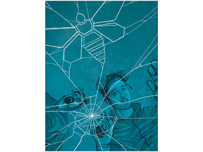 Baby Blue adobe photoshop baby blue breaking bad illustration jesse pinkman walter white