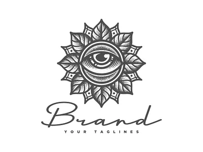eye natural classic drawing engraved engraving eye eye logo hand drawn illustraion leaf logo logo design logo for sale natura nature rustic vector vintage vintage logo