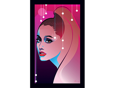 ariana grande anthony leon studio anthonyleonstudio ariana grande illustrator art musician pop singer popstar portrait posterdesign