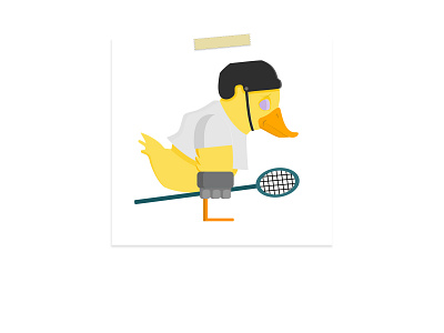 Lacrosse Duck cartoon character design character designer design digital art drawing graphic design illustration illustration art vector art vector drawing