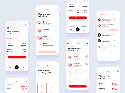 Delivery iOS app app application capacity car delivery delivery status ios iphone limitation mobile package plane saudi arabia ship shipment size time transport travel upcoming