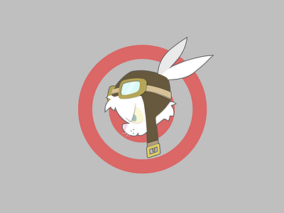 Battle Bun adobe illustrator badge bunny dcs design flat flight simulator vector