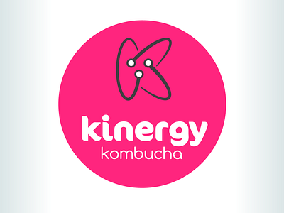 Kevin Creative - logo designed for a Kombucha beverage beverage energy k kombucha logo motion movement pink vitality