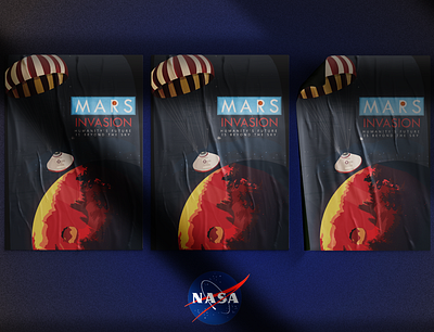 Mars Invasion- Nasa Poster artbyn design illustraion illustration illustration art nasa