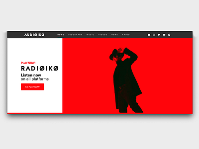 DJ/Producer Website concept dj music musician producer red