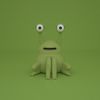 Hi, How are you? 3d alien character daniel johnston illustration