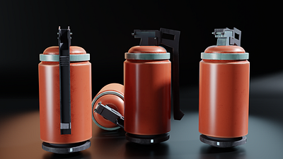Valorant grenade 3d 3d art 3d artist blender 3d grenade hard edge geometry render riot sifi valorant
