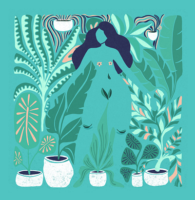 Garden Lady illustration illustration art