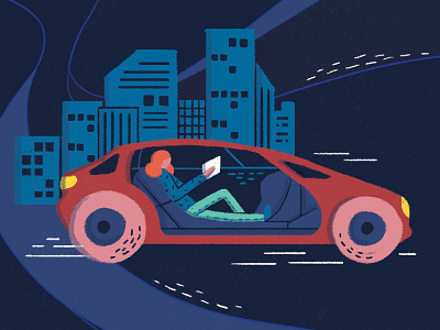 5G - electric vehicle artificial intelligence city digital digitalart drawing electric vehicle future city futuristic illustration salipuma
