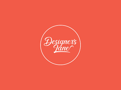 Designer's Lane Logo | Youtube Channel Logo | Typography logo branding creative logo designers lane flat manwar007 modern logo orange background orange logo typography youtube logo