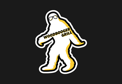 WoodBooger Grill Sticker bigfoot restaurant sasquatch sticker woodbooger
