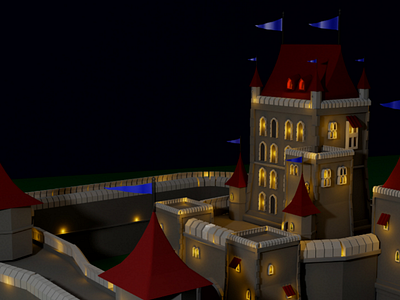 Castle 3dmodelling blender buildings