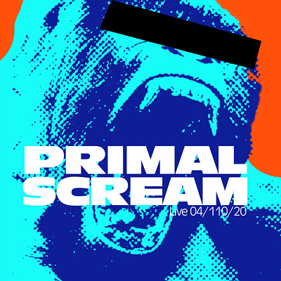 PRIMAL SCREAM 01 angry poster cleveism concept concept poster concert poster contrast contrasting daily poster dailyposter design digital digital poster flat gorilla gorilla angry graphic graphic design graphicdesign primal scream simple