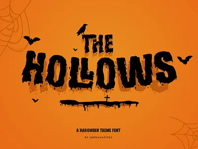 The Hollows branding design font illustration logo oldschool font script font type typography web