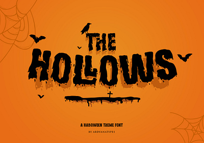 The Hollows branding design font illustration logo oldschool font script font type typography web