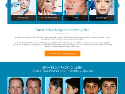 Beverly Hills Facial Plastic Surgery Website Design design ui visual design web design website design