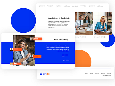 VPNES - Landing page sections branding design typography ui ux web webdesign website