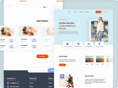 tourist Landing Page By SaeedEslami landingpage tourism ui ui ux webdesign