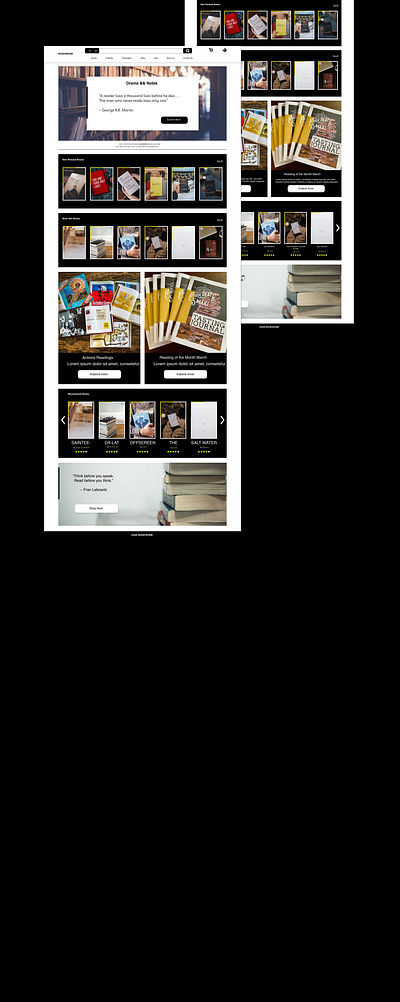 BookStore webpage design ui web