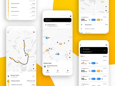 Easyway UI/UX Redesign design interaction interface map mobile mobile app route transport ui urban ux