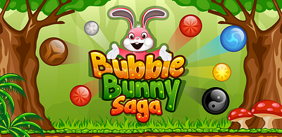 Bubble Bunny Match 3 game design design game art game design game ui graphic design icon design illustration ui ux vector