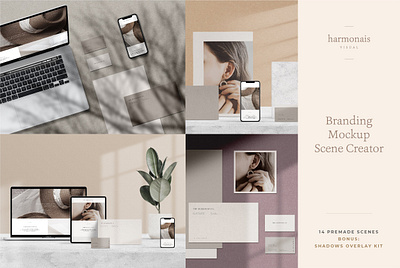 Branding Mockup Scene Creator app app screen mockup branding design devices elements flat light mockup scene creator simple smartphone ui ux web white