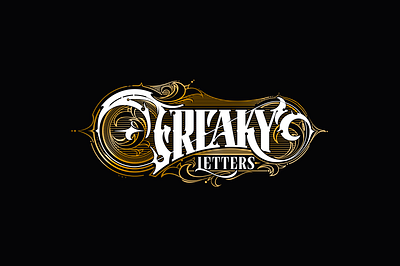 FreakyLetters branding design flat hand drawn handlettering illustration lettering logo typography vector victorian