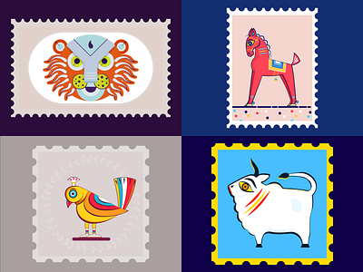 Oriental Iconography compilation iconography illustration oriental stamp