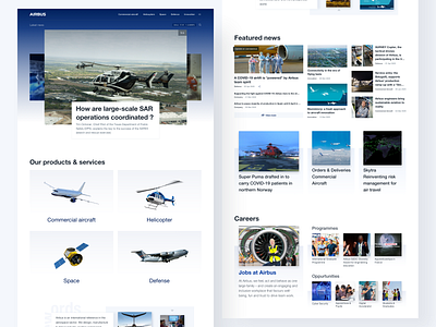 Airbus website landing page cards clean dailyui design desktop landing page minimal negative space sketchapp typography ui ux web website