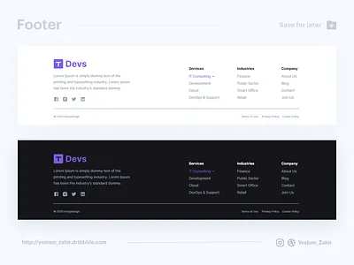 Footer admin panel agency clean ui footer footer design footer menu landing page menu ui design uidesign