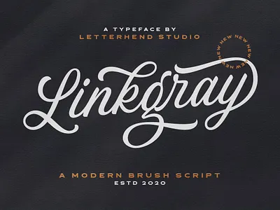 Linkgray Script Font branding brush font calligraphy calligraphy font display font font fonts graphic design handlettering handwriting handwriting font lettering logo font logo fonts retro font script font typeface typefaces typography vintage font
